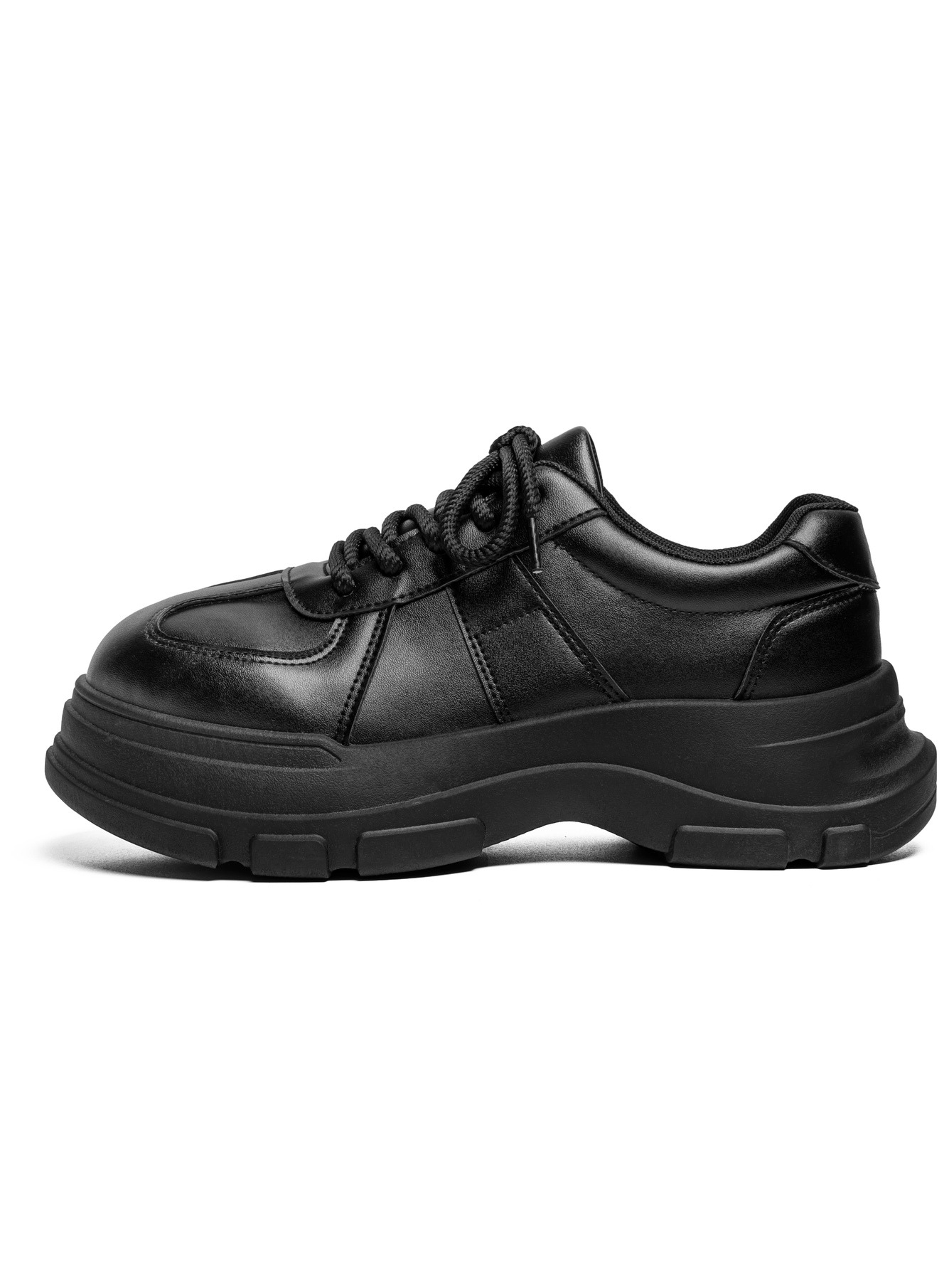 Black Chunky Sole Casual Shoes