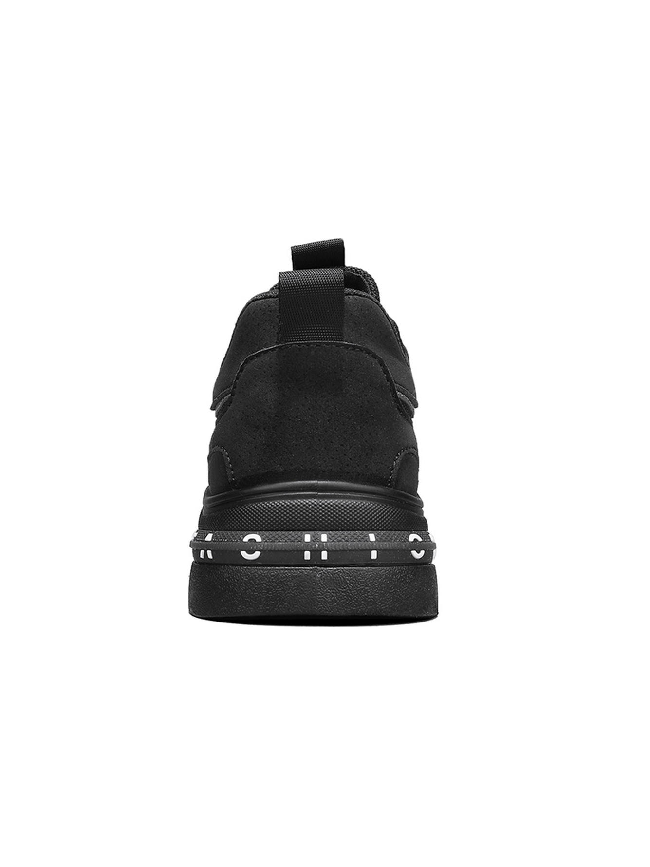 Black Lace-Up Casual Sneakers