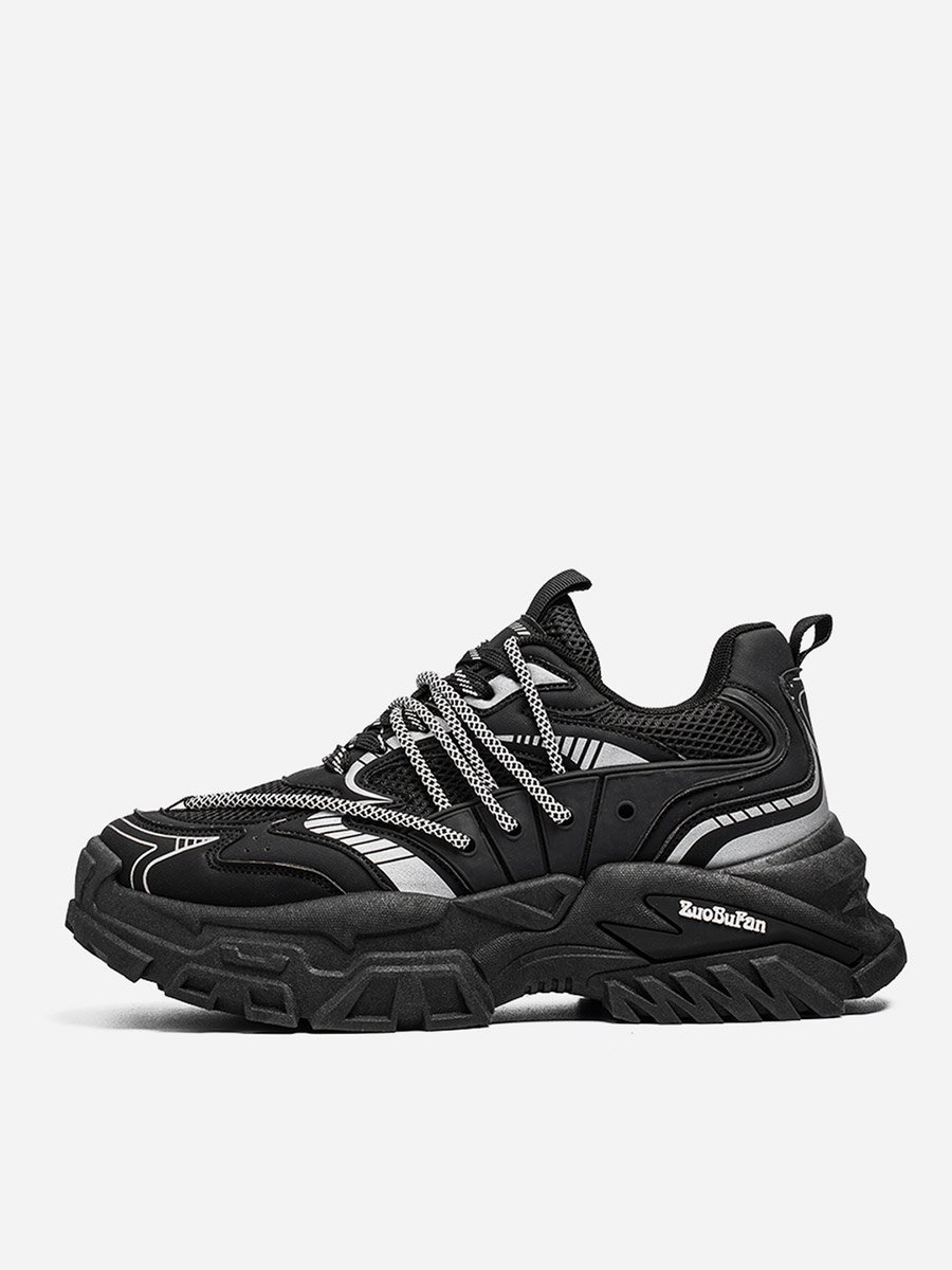 Men Plain Lace-Up Sneakers