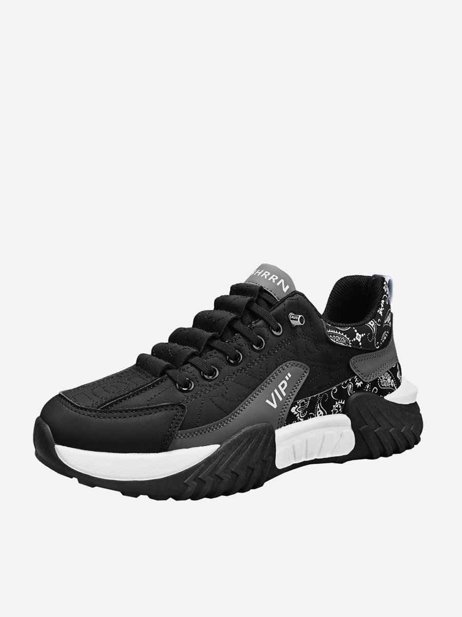 Plain Lace-Up Sneakers