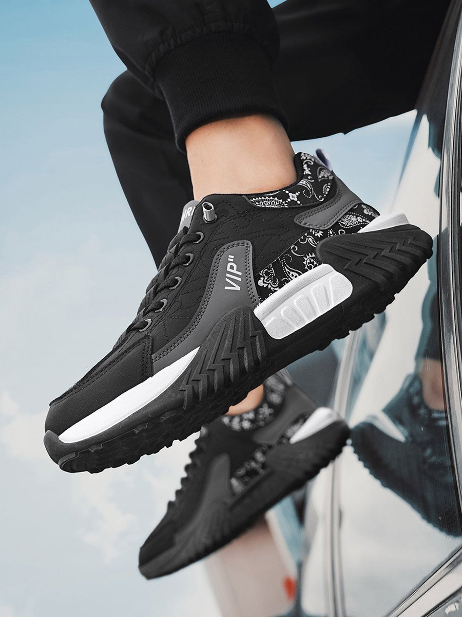 Plain Lace-Up Sneakers