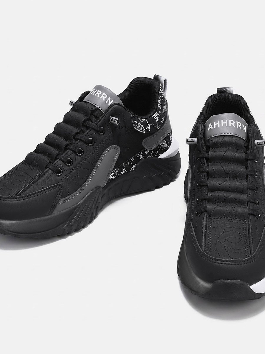 Plain Lace-Up Sneakers