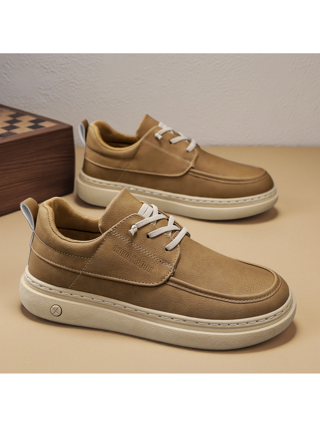 Tan Casual Moccasin Shoes