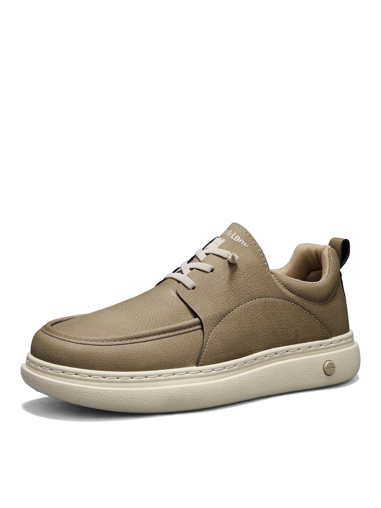 Khaki Casual Slip-On Loafers