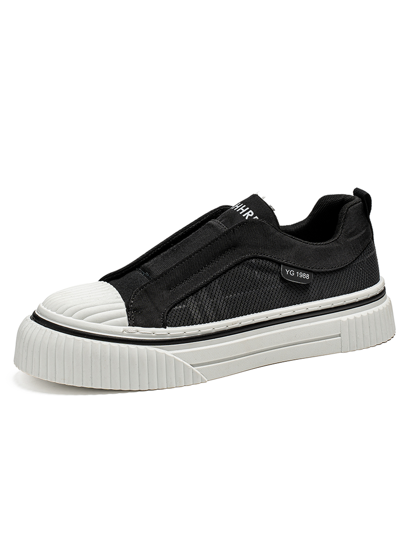 Black Slip-On Casual Sneakers