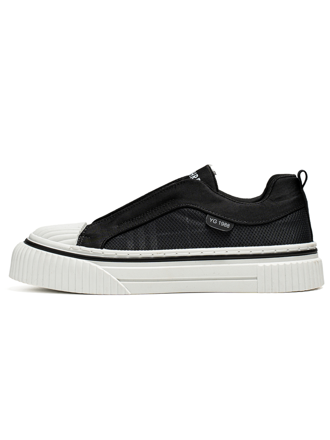 Black Slip-On Casual Sneakers