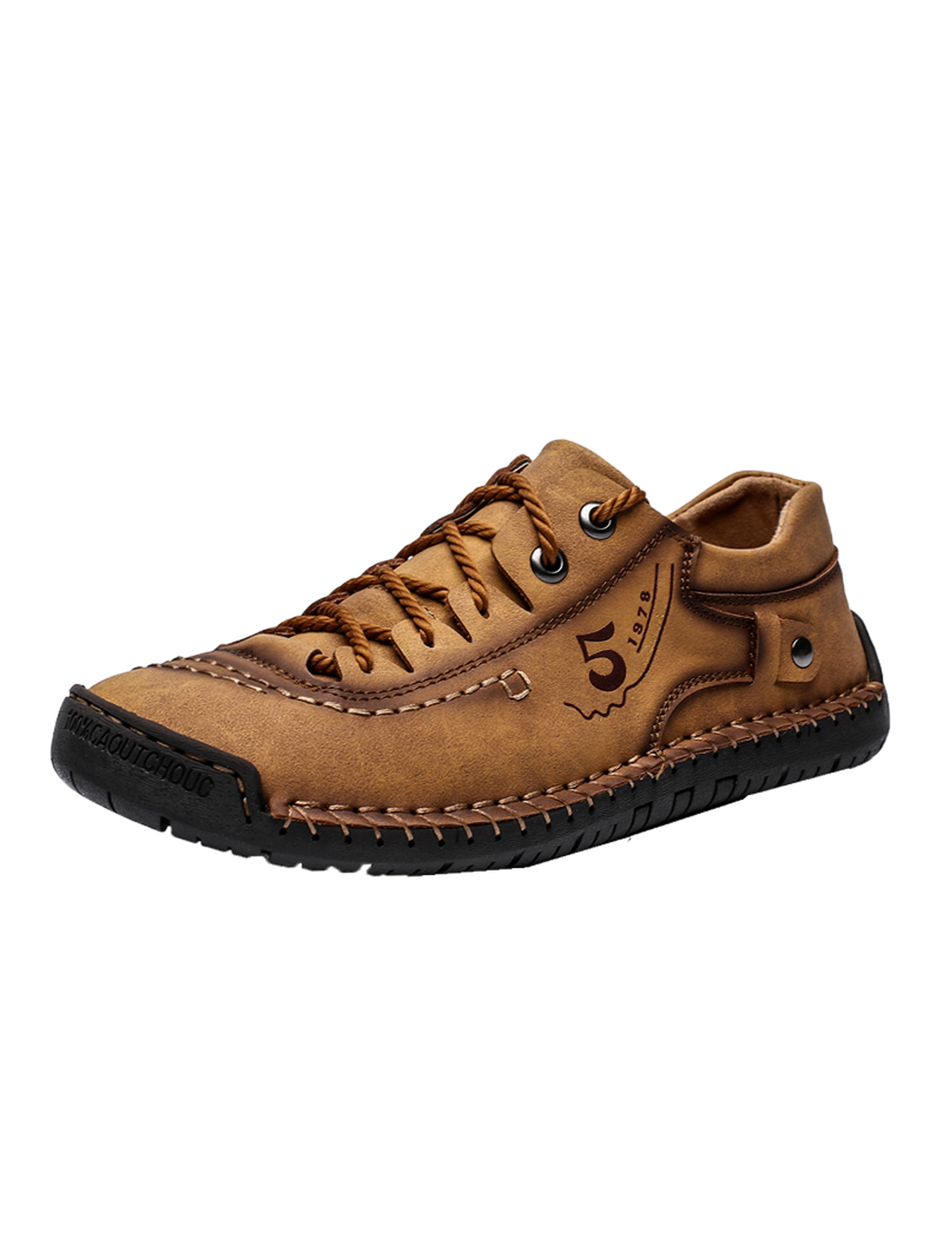 Classic Brown Stitch Casual Shoes