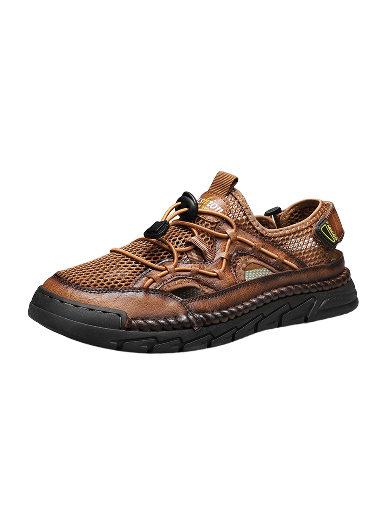 Khaki Breathable Mesh Casual Shoes