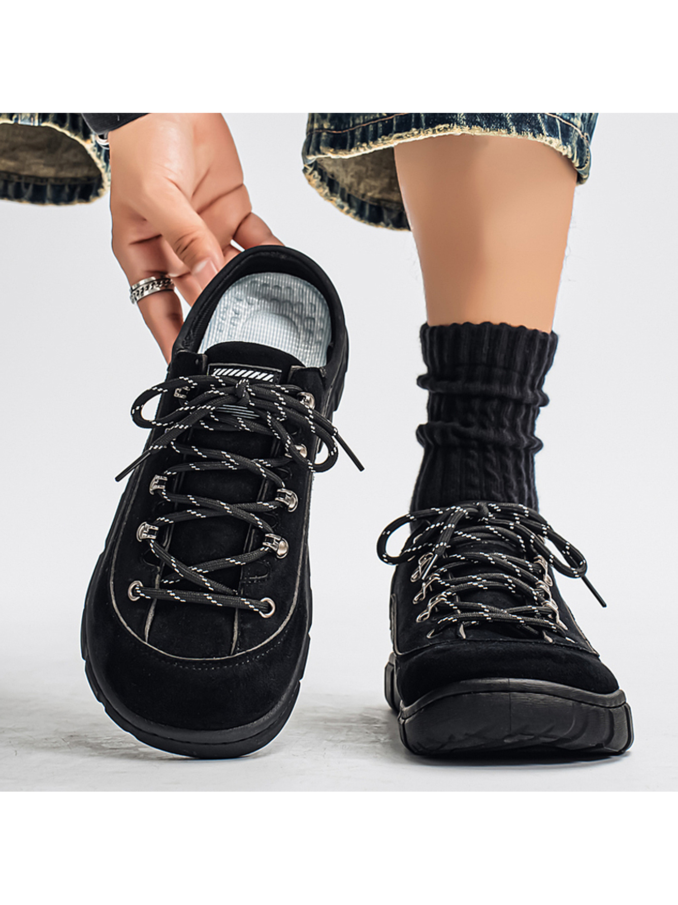 Black Slip-On Casual Mules