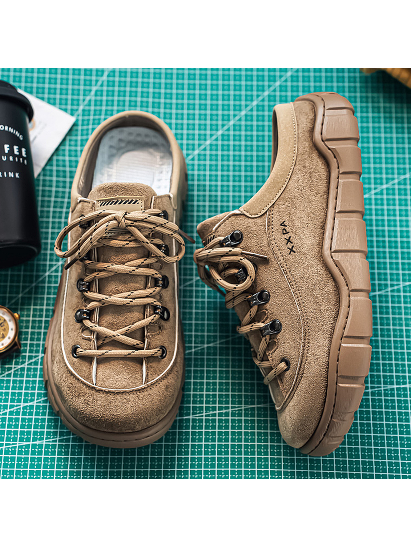 Beige Suede Mule Casual Shoes - Slip-On Comfort