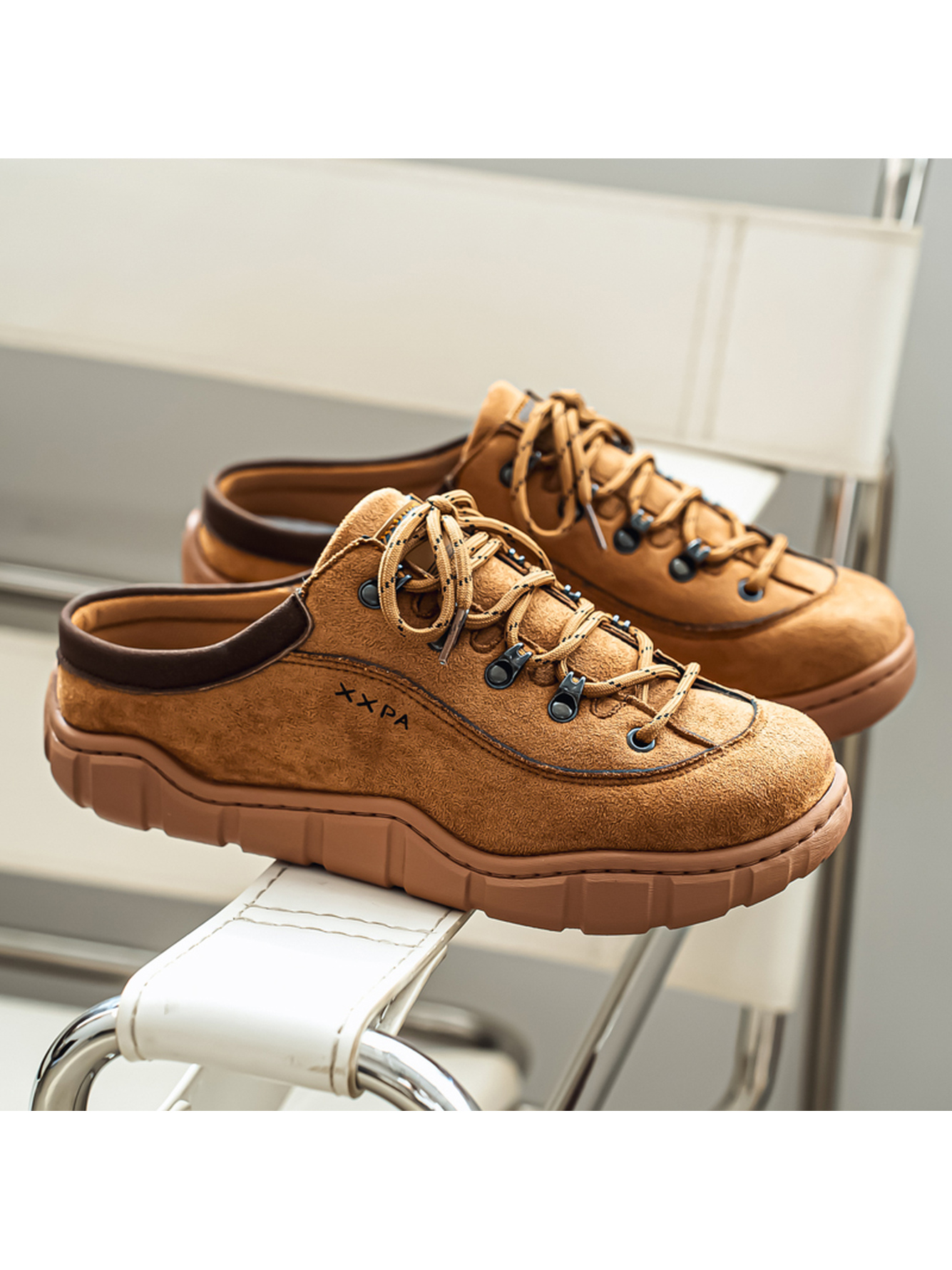 Tan Suede Casual Mules - Slip-On Comfort