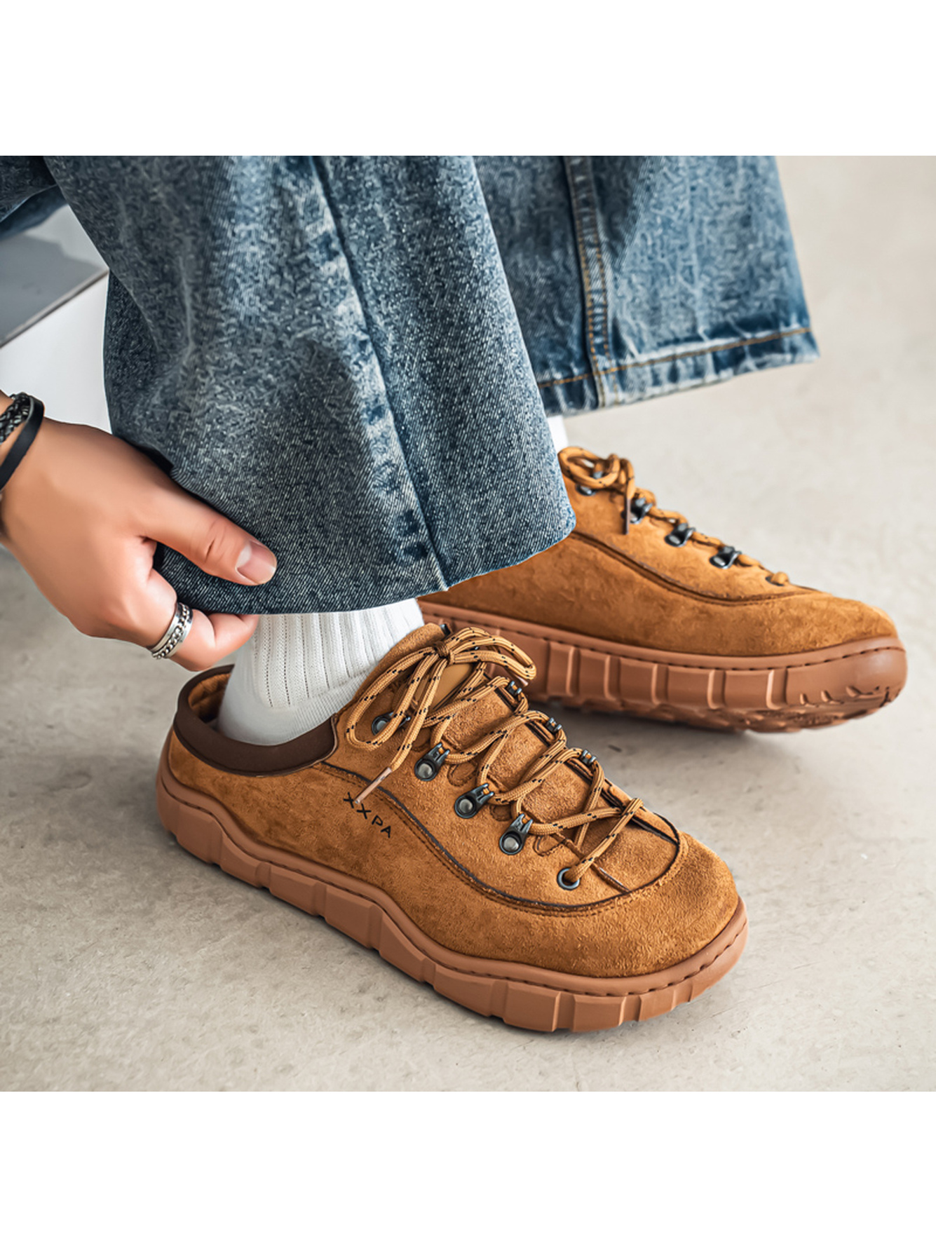Tan Suede Casual Mules - Slip-On Comfort