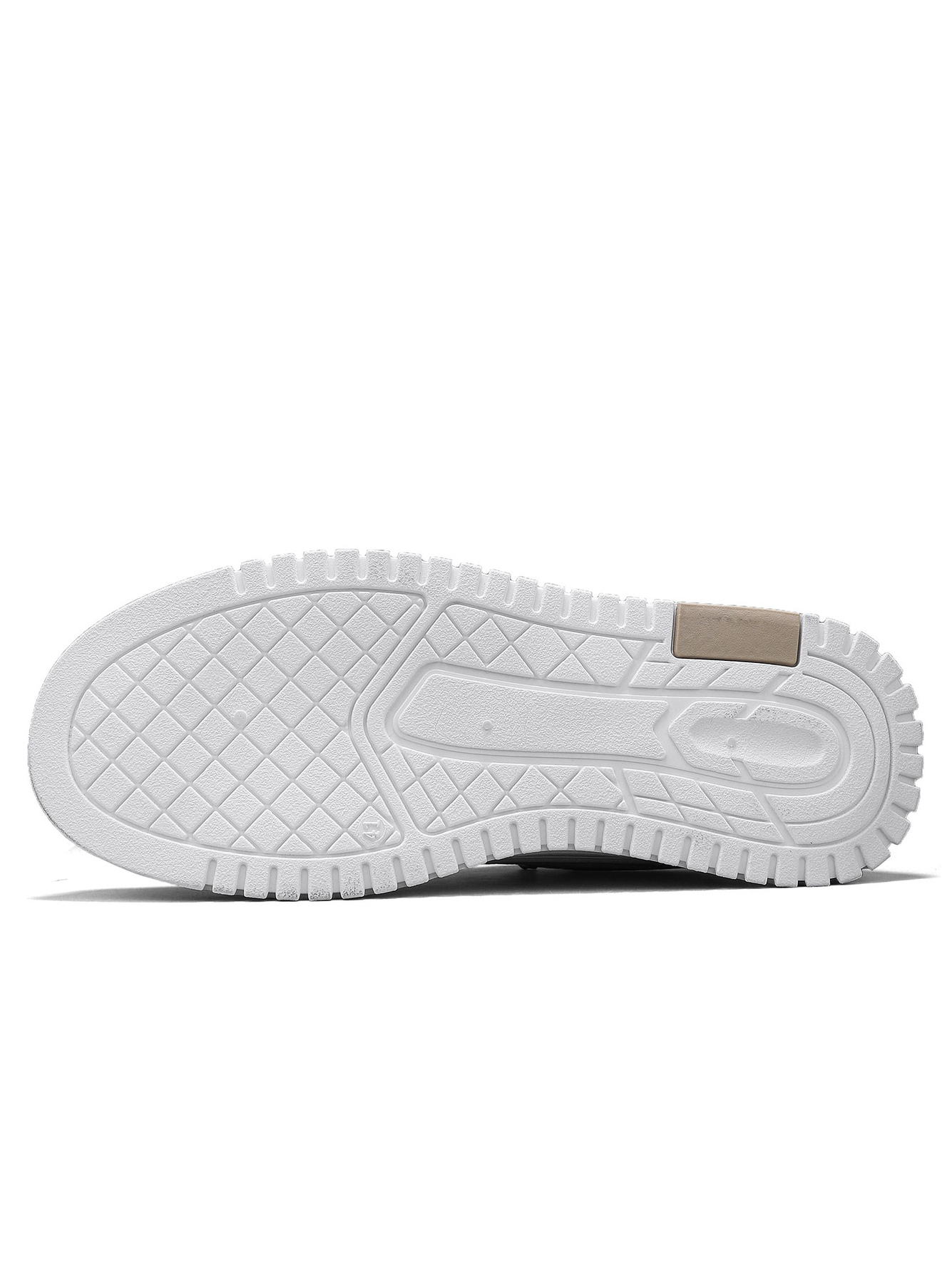 White Lace-Up Casual Sneakers