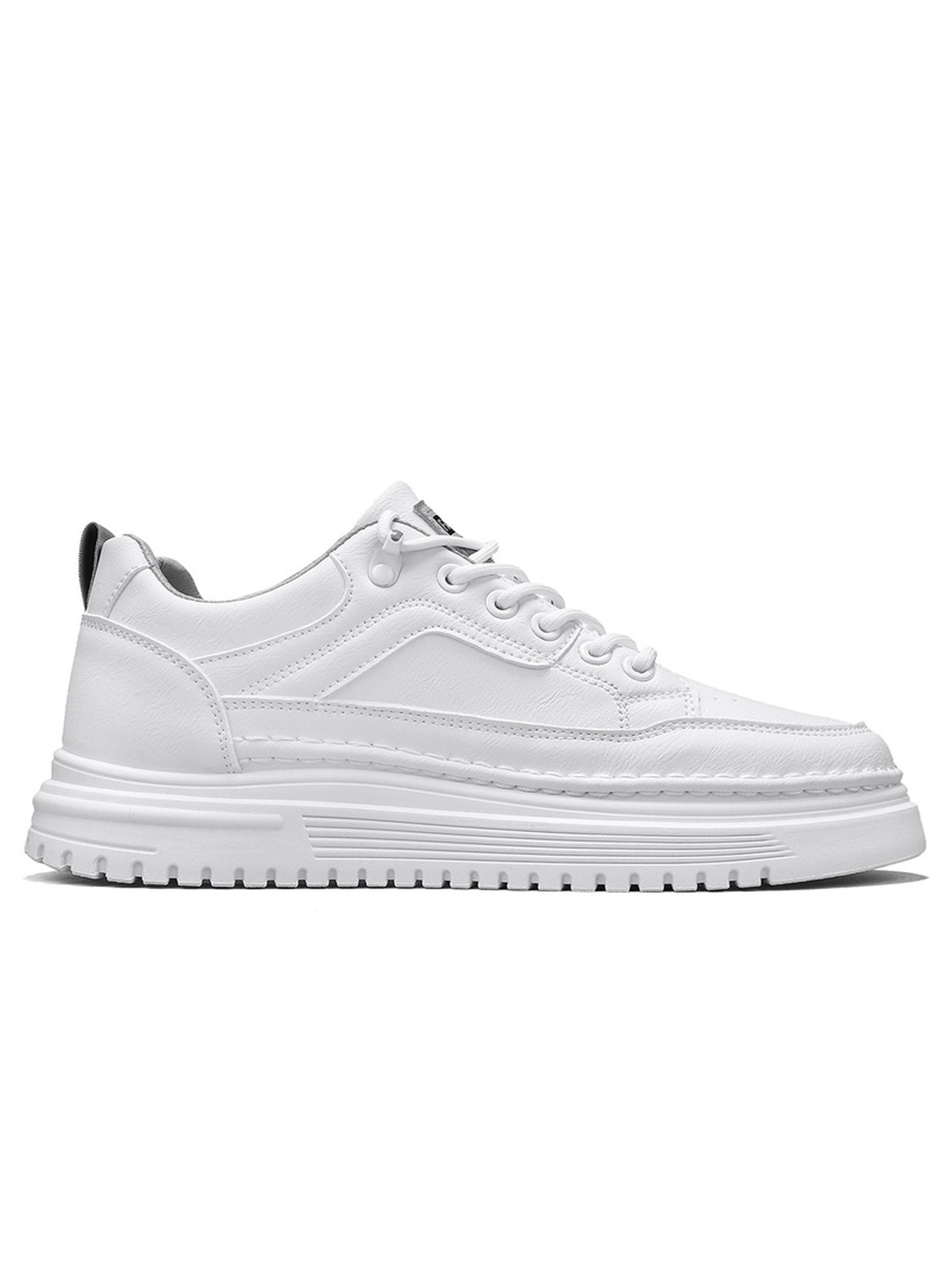 White Platform Casual Sneakers