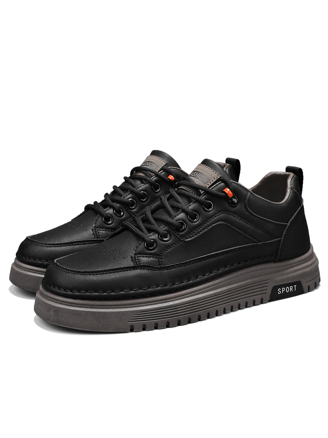 Black Casual Platform Sneakers