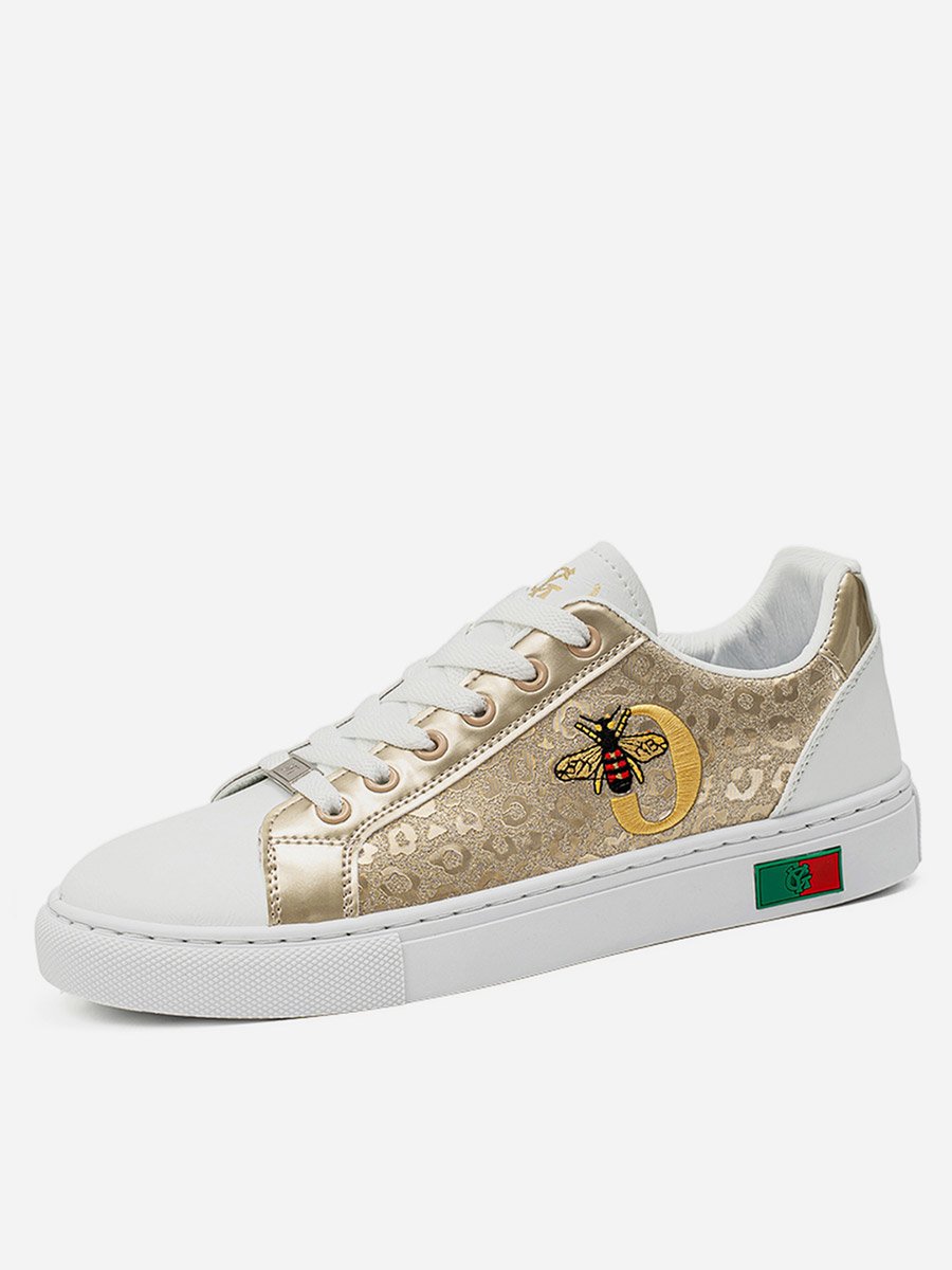 Men Embellished Sneakers with Lace-Ups