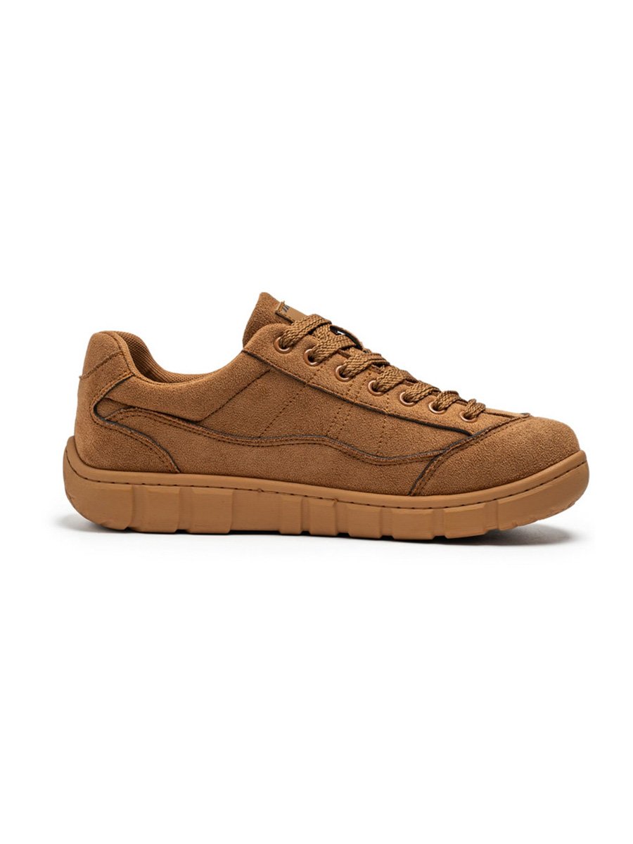 Men Tan Suede Look Casual Sneakers