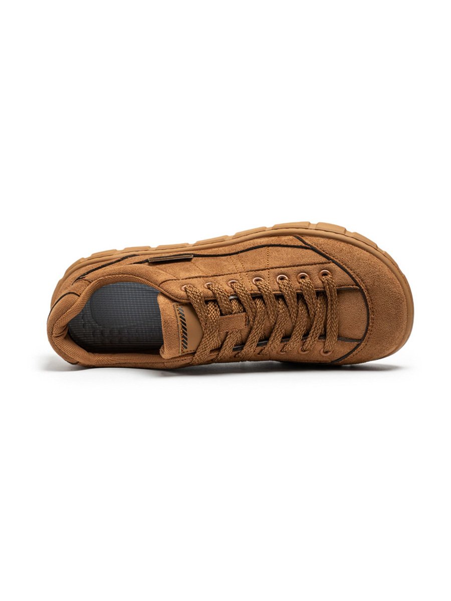 Men Tan Suede Look Casual Sneakers
