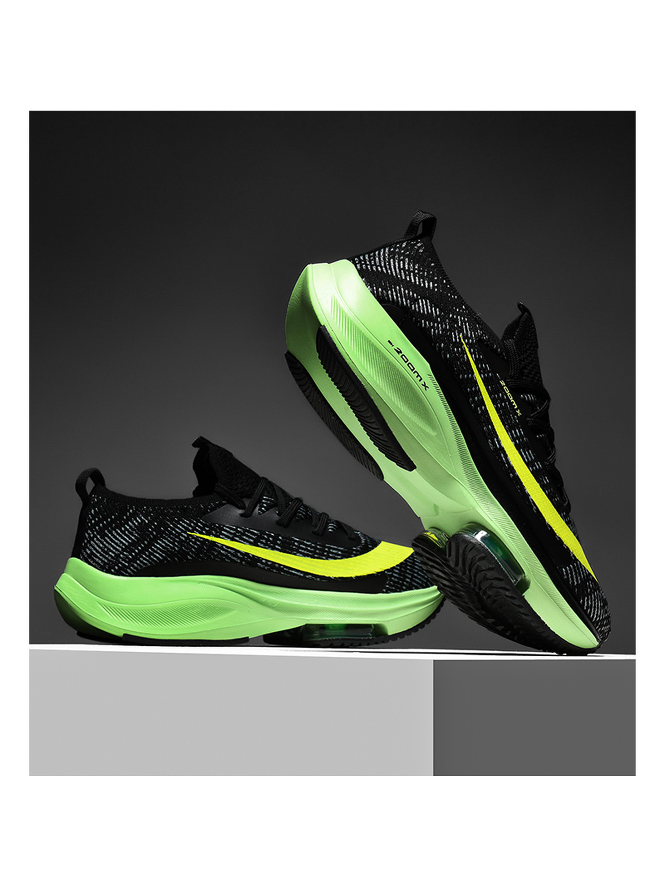 Green Running Shoes - 200MX Sports Sneakers