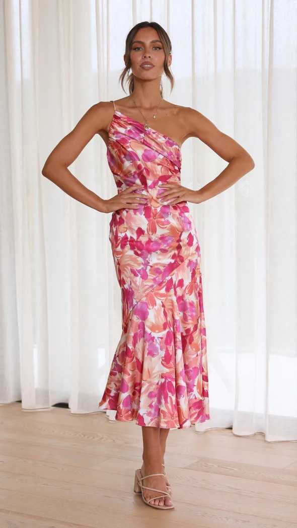 Floral Sleeveless Midi Slip Dress
