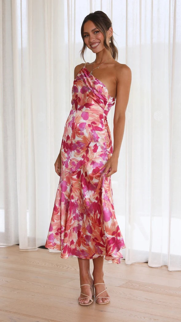 Floral Sleeveless Midi Slip Dress