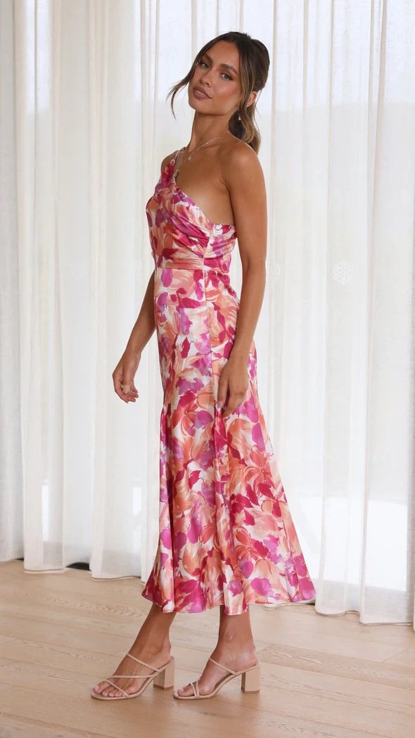 Floral Sleeveless Midi Slip Dress