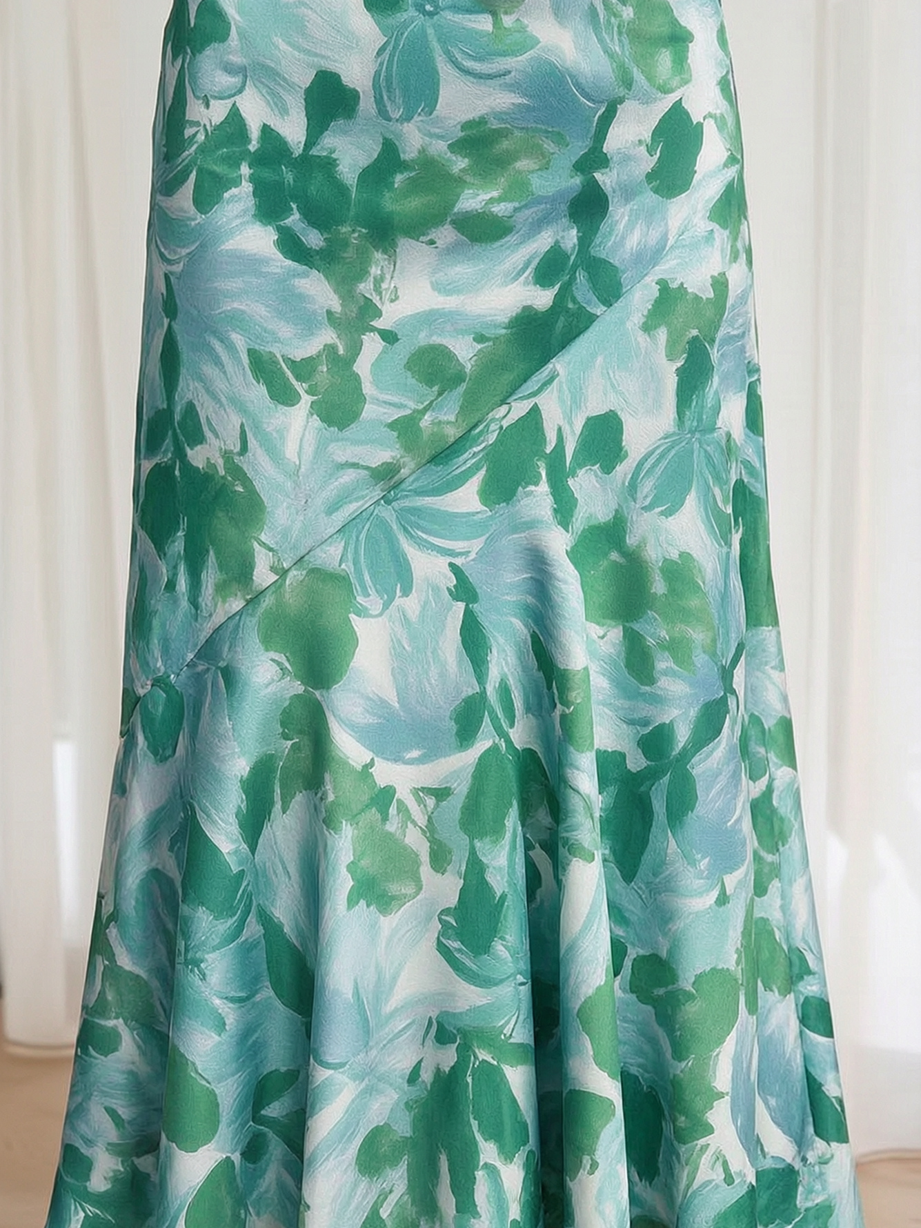 Multi Floral Sleeveless A-Line Midi Dress