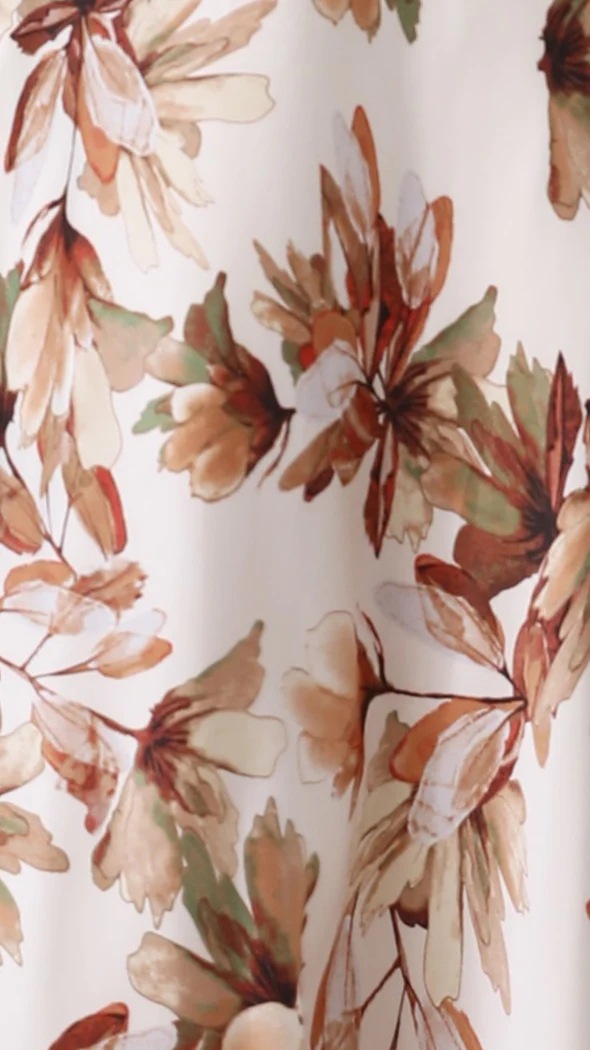 Floral Puff Sleeve Midi Dress