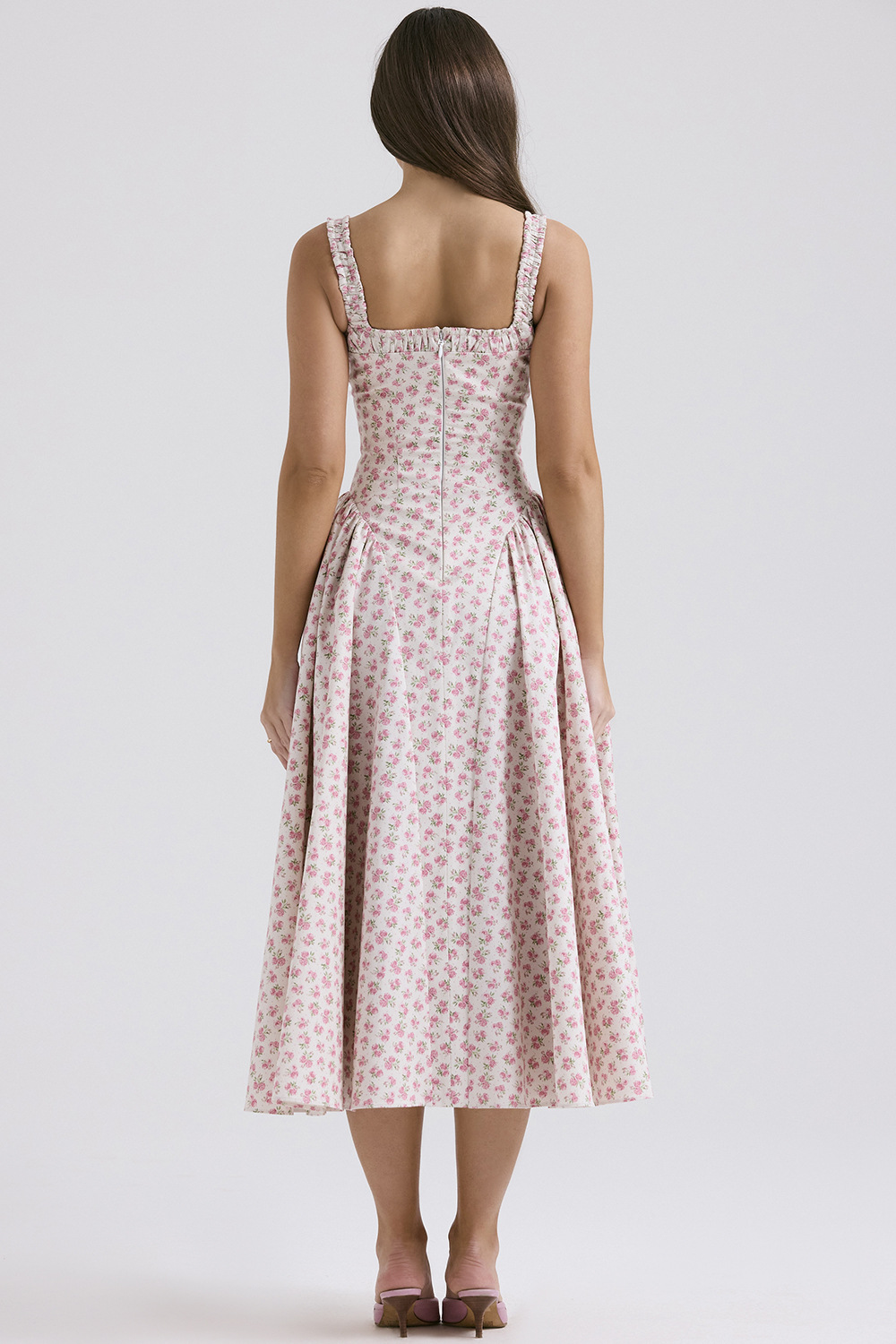 Pink Floral Maxi Dress