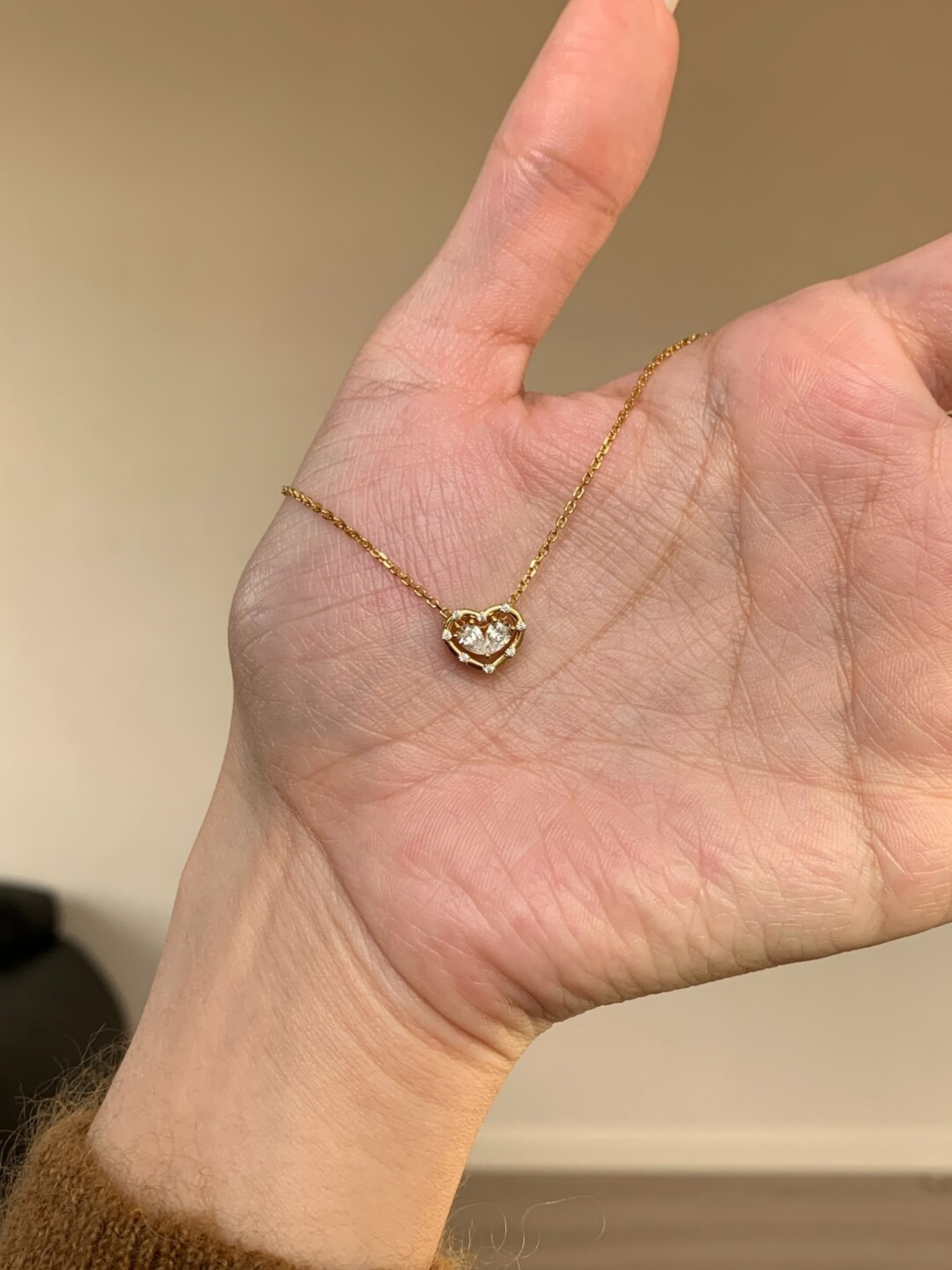 Gold Solid Pendant Necklace