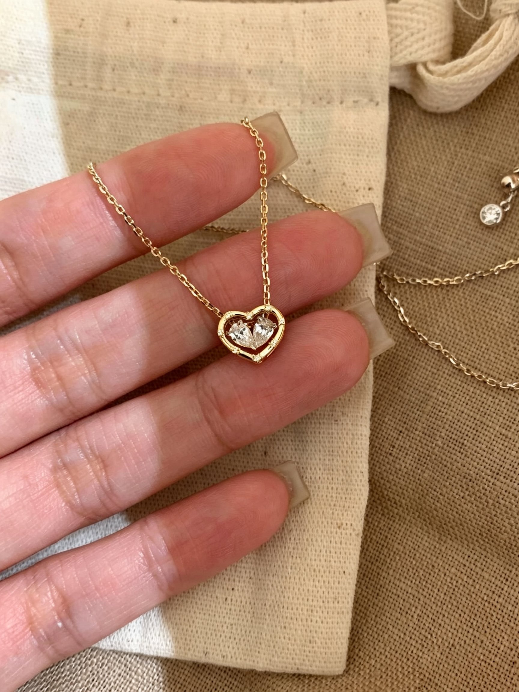 Gold Solid Pendant Necklace