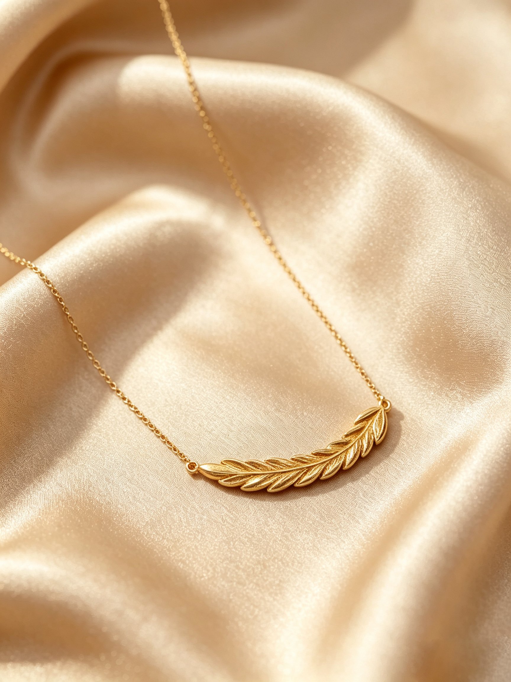 Gold Texture Delicate Necklace