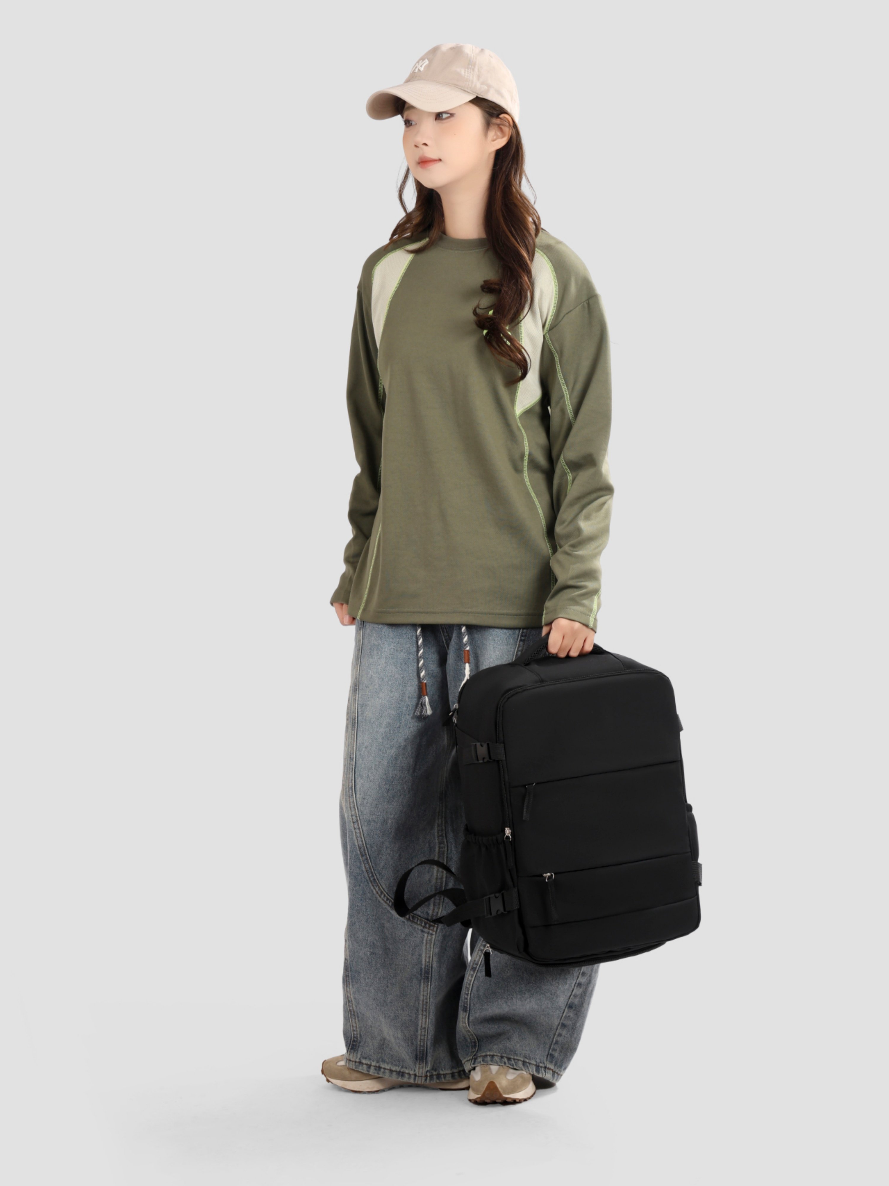 Black Plain Backpack
