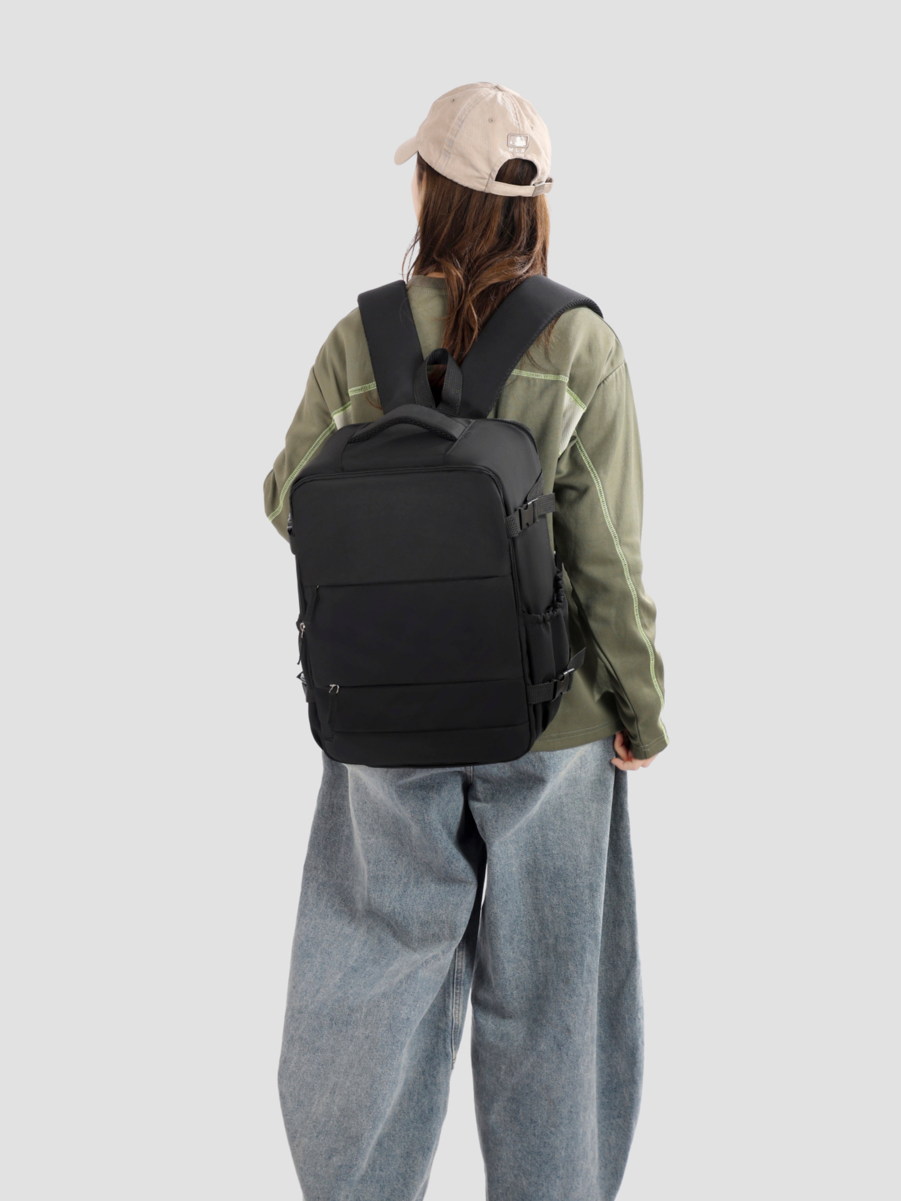 Black Plain Backpack