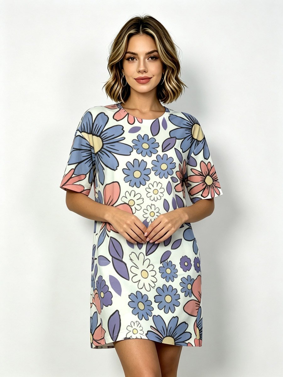 Daisy Floral Print Sleep T-Shirt