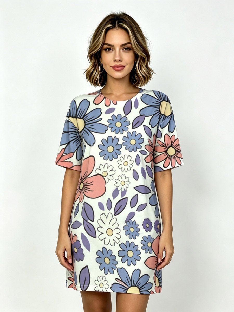 Daisy Floral Print Sleep T-Shirt