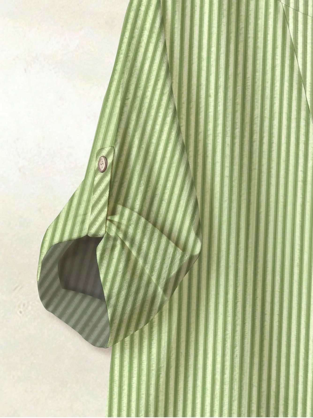 Green Stripe Blouse and Floral Pants Set