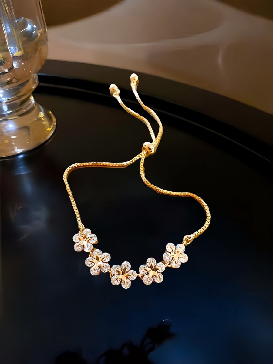 Gold Solid Link Bracelet