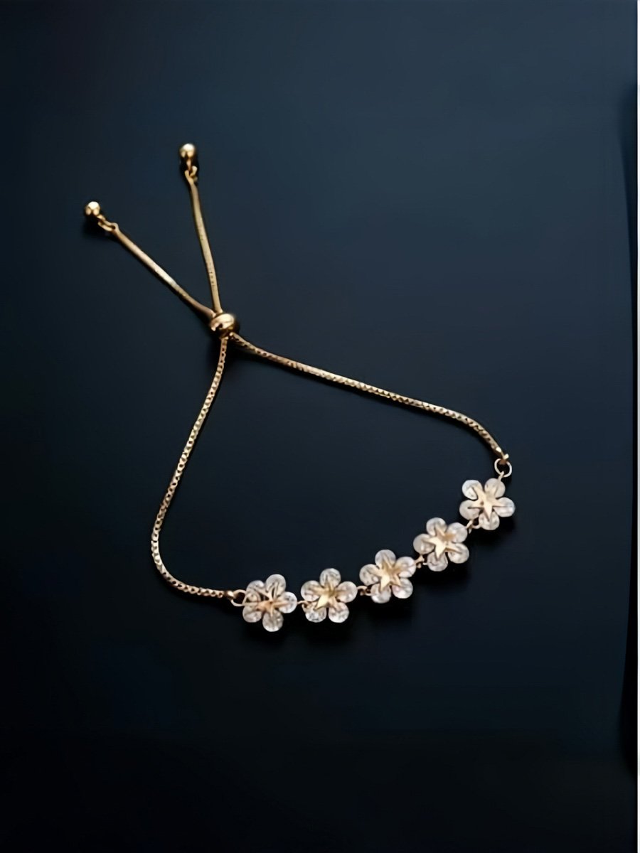 Gold Solid Link Bracelet