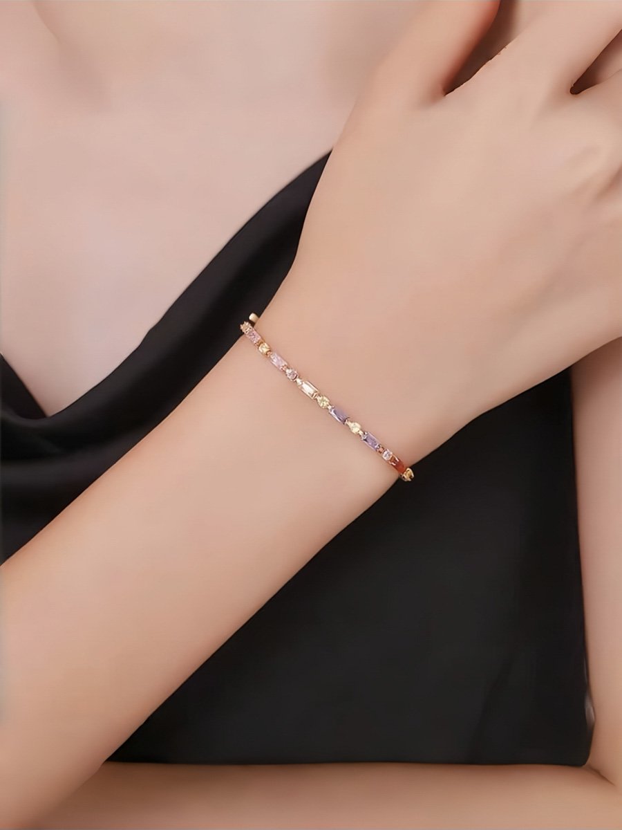Gold Texture Link Bracelet