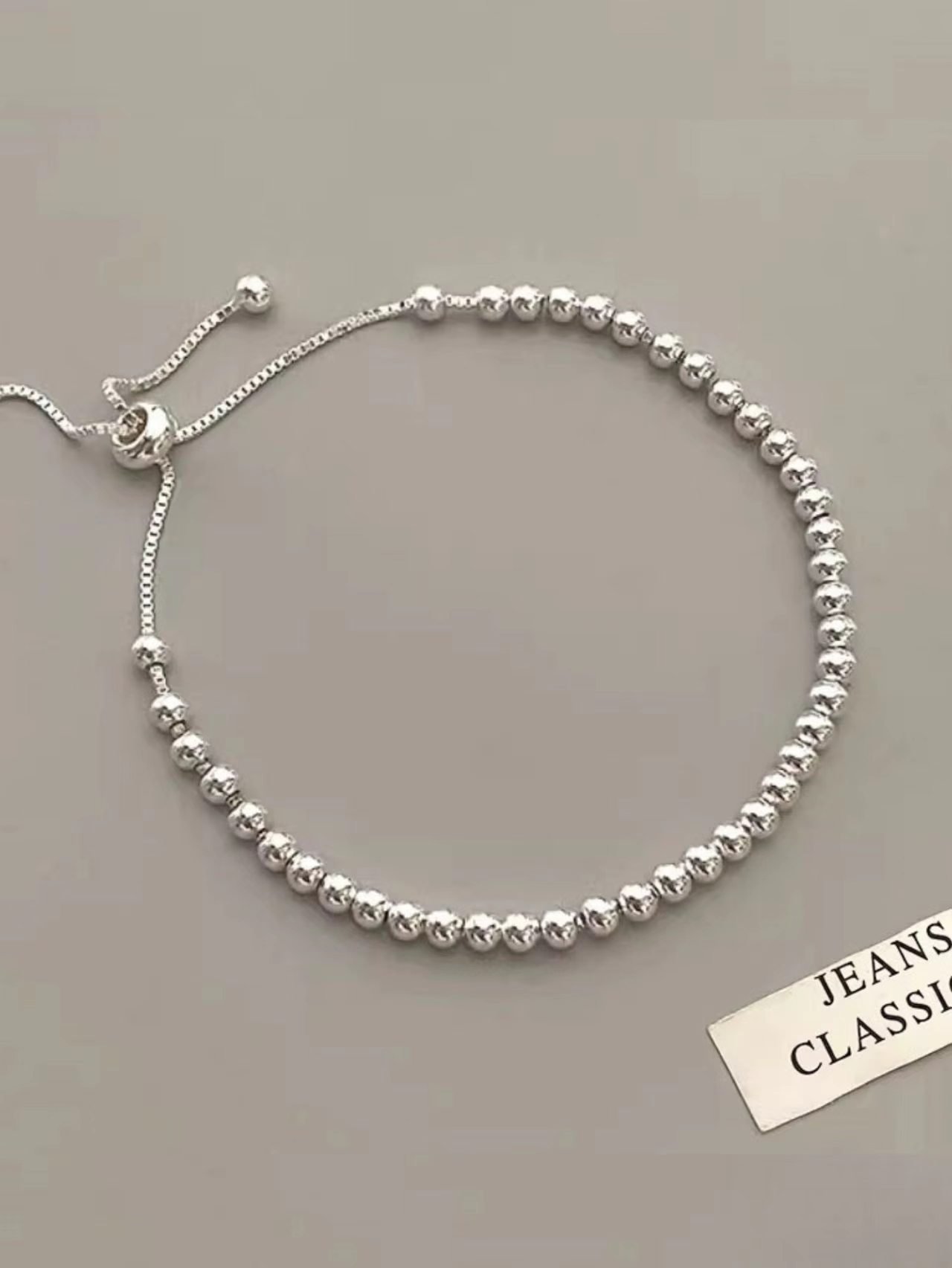 Silver Solid Link Bracelet