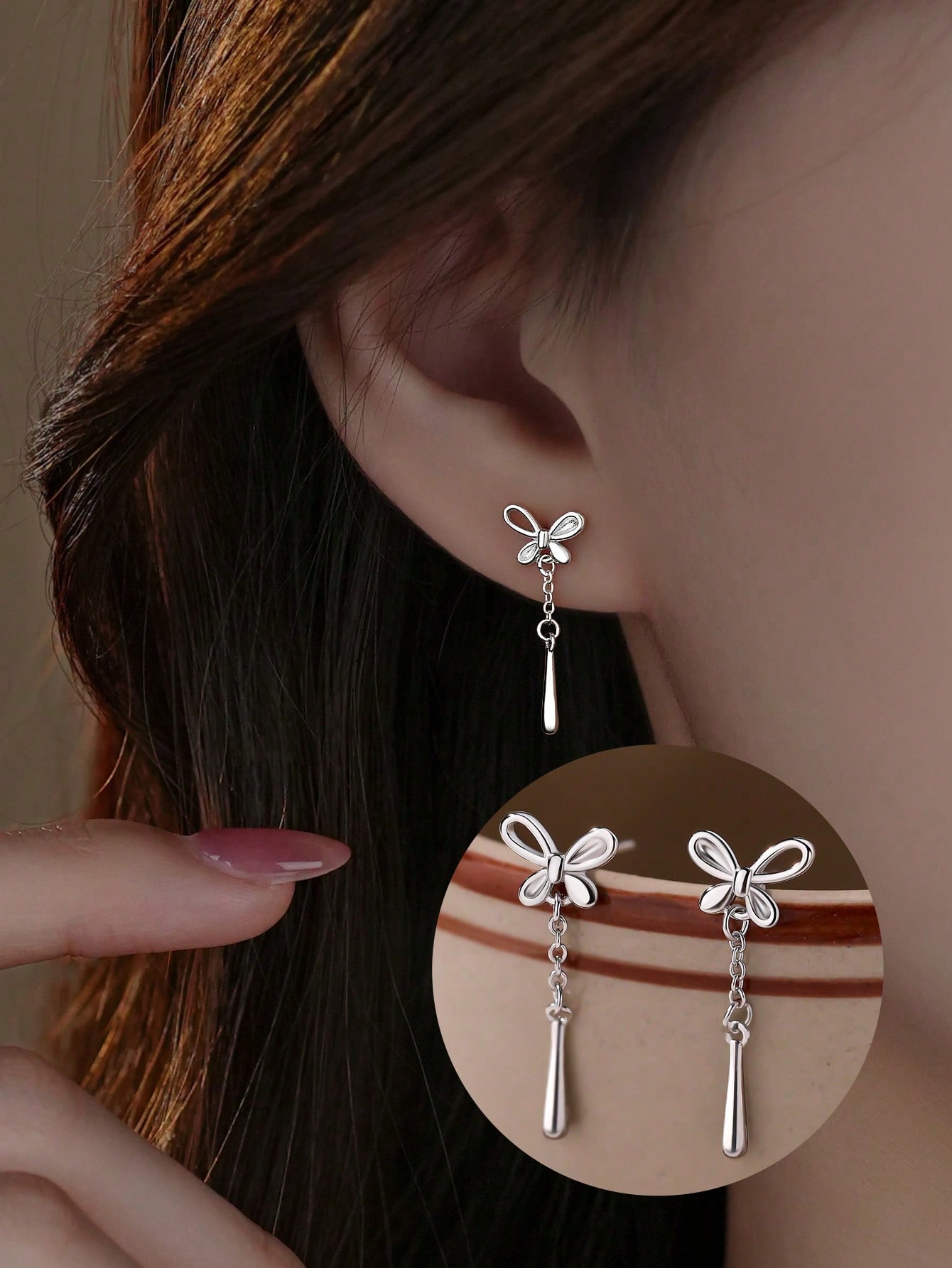 Silver Plain Earrings