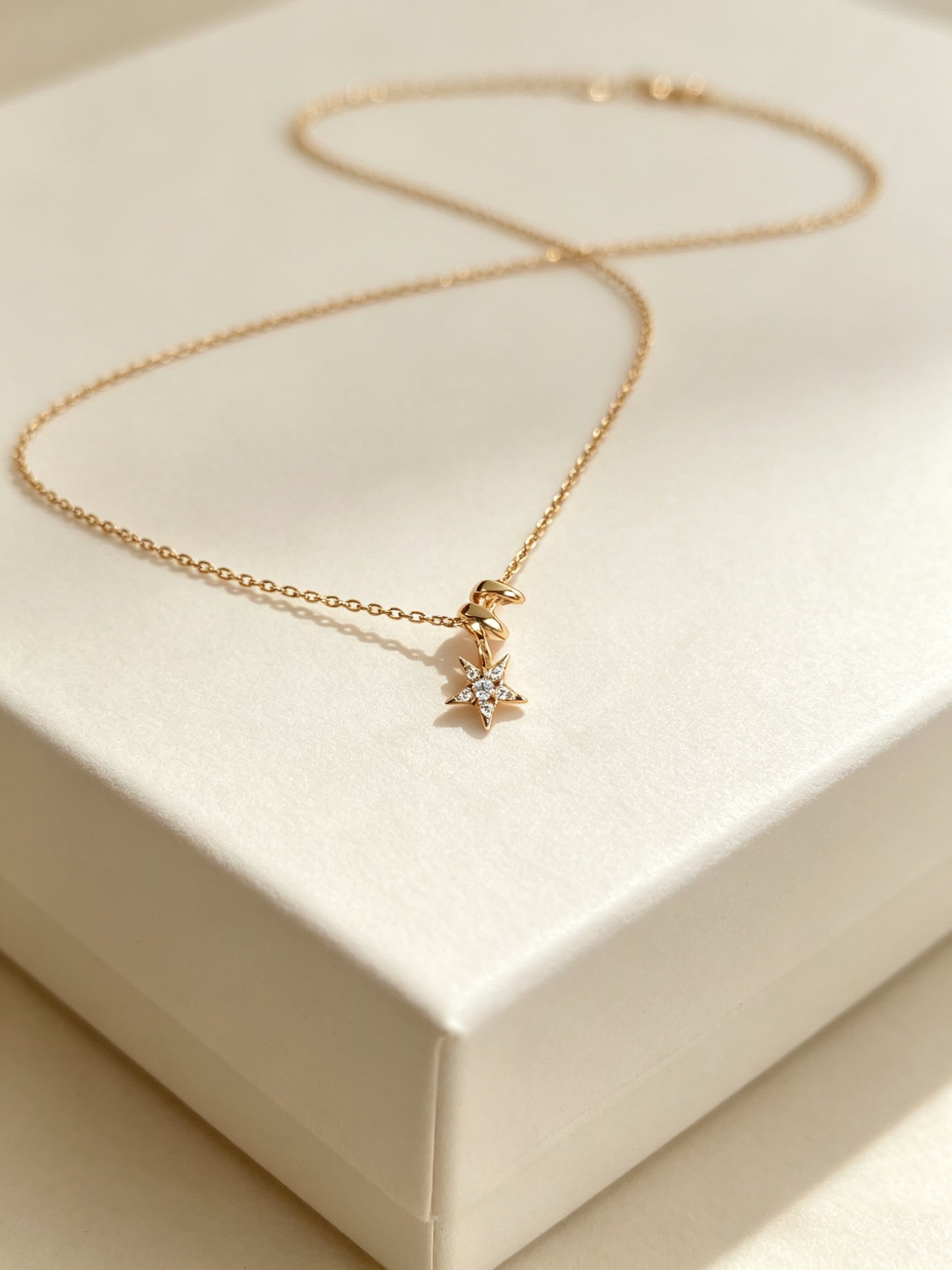 Gold Solid Pendant Necklace