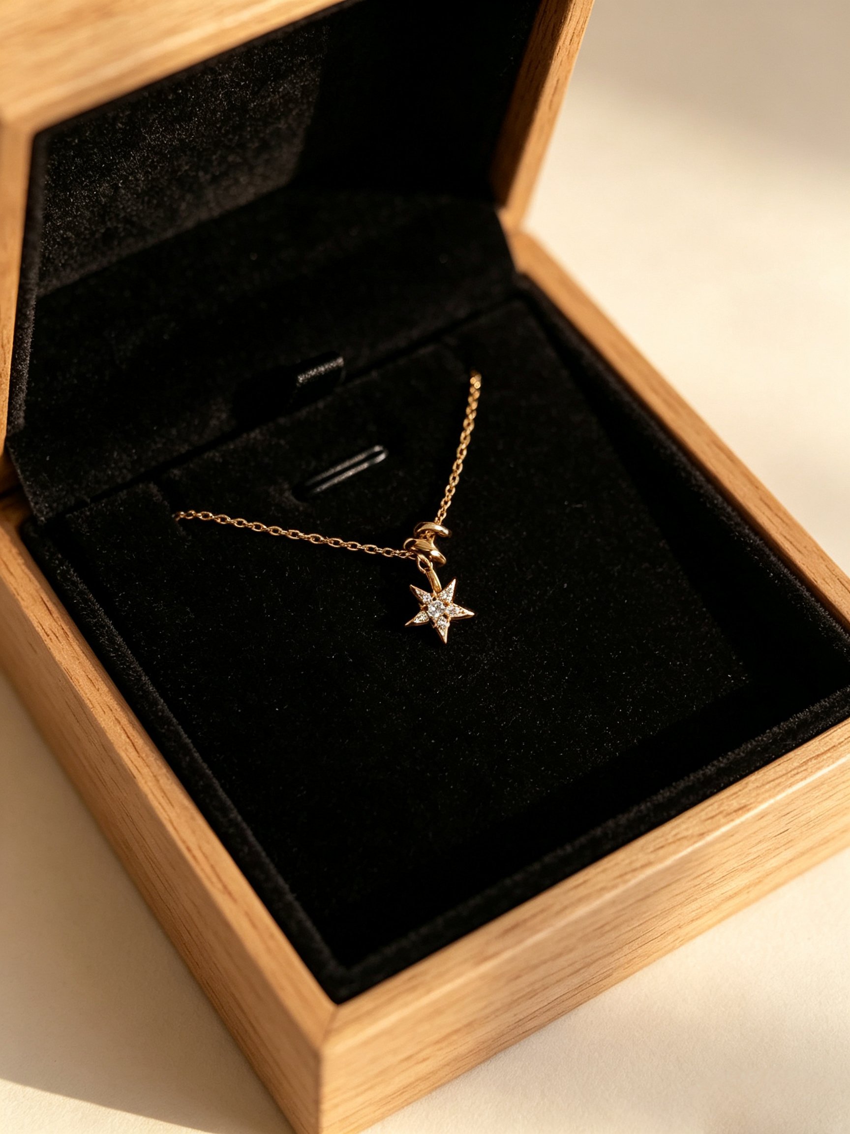 Gold Solid Pendant Necklace