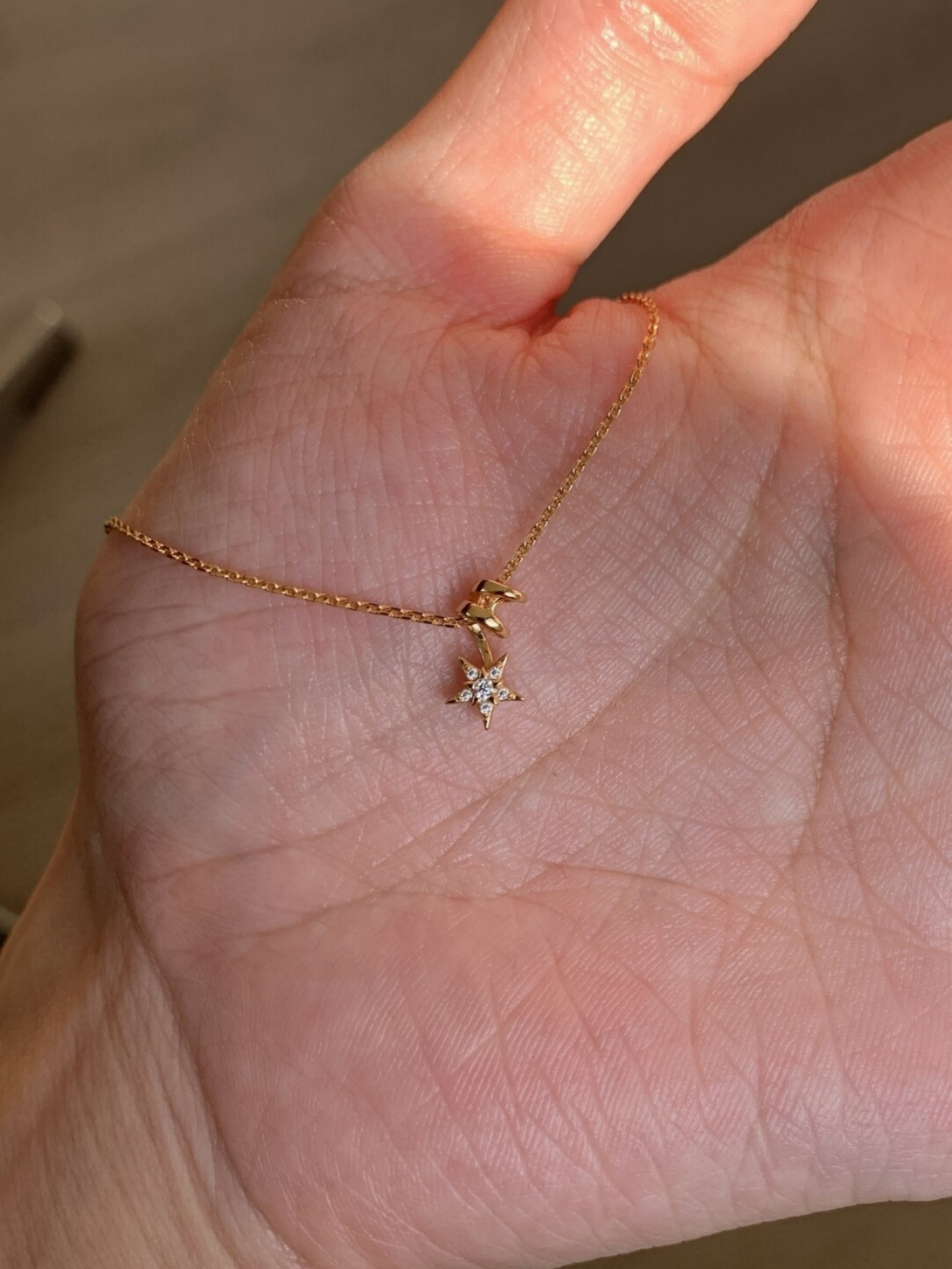 Gold Solid Pendant Necklace