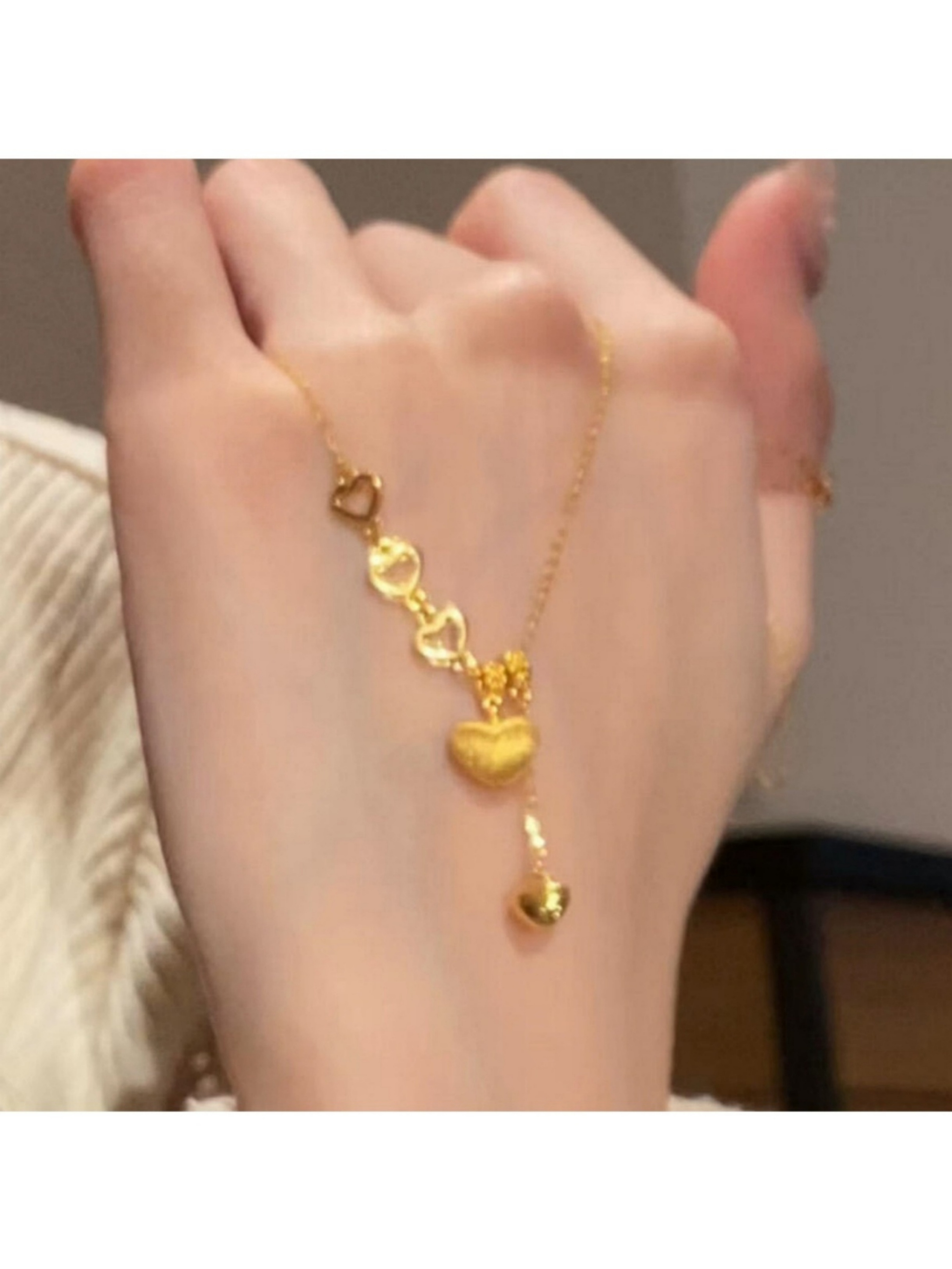 Gold Solid Pendant Necklace