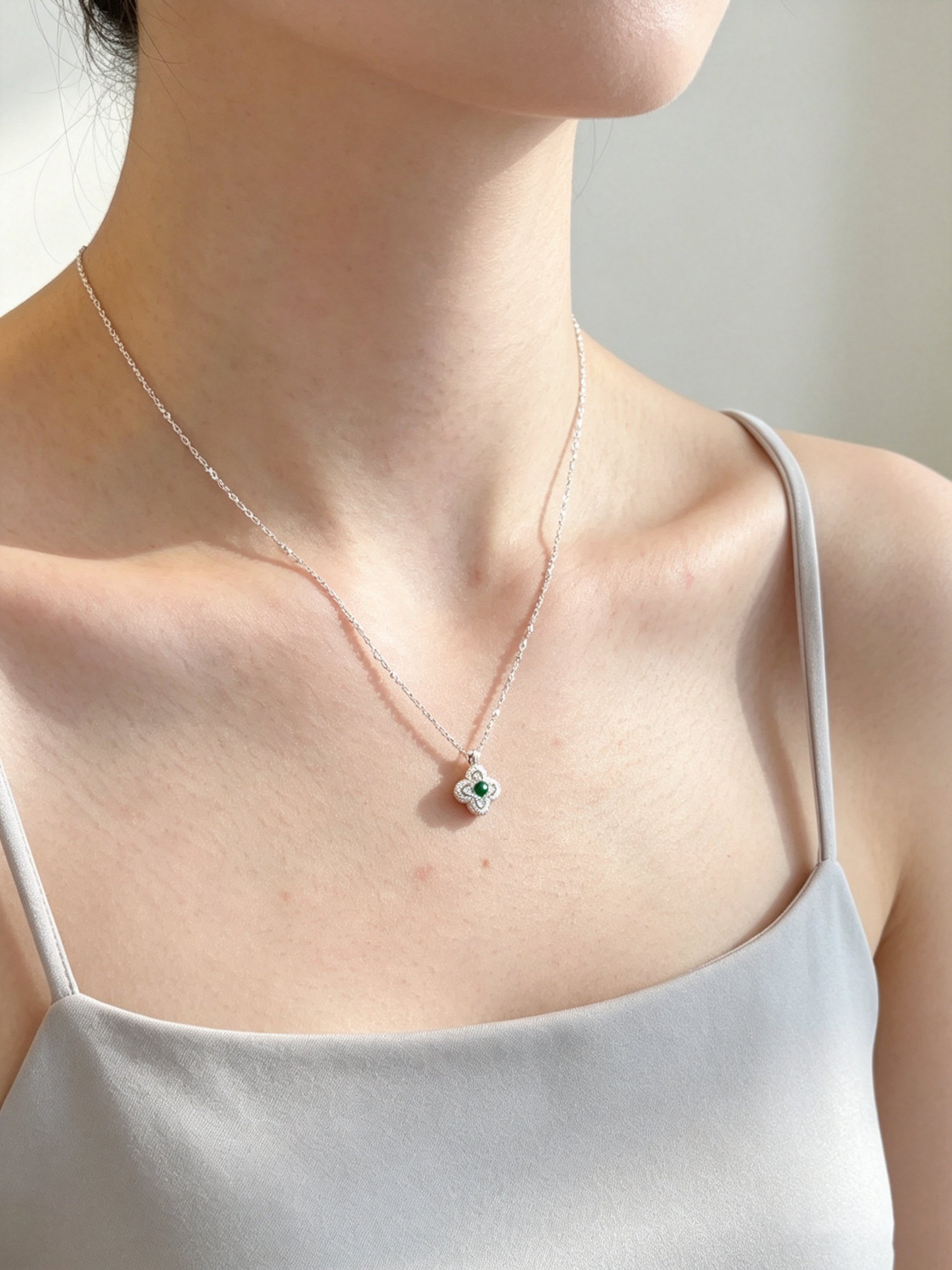 Silver Solid Pendant Necklace
