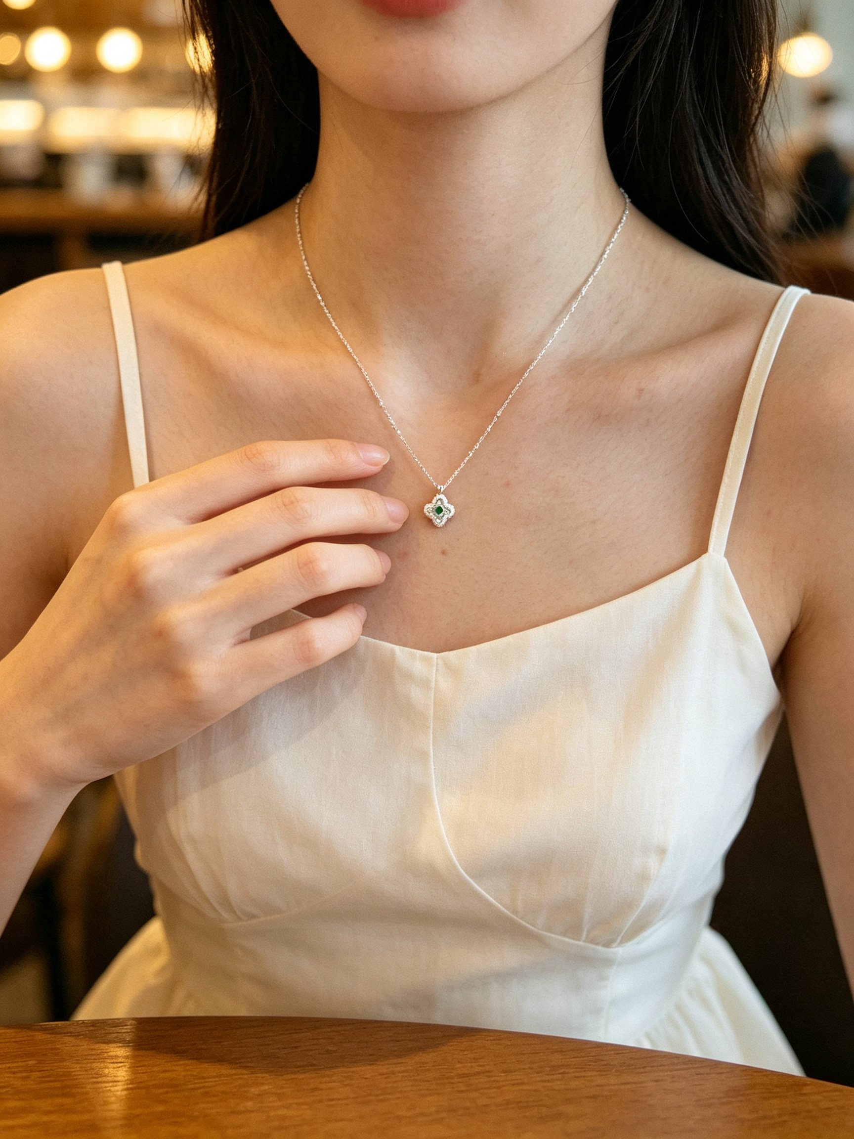 Silver Solid Pendant Necklace