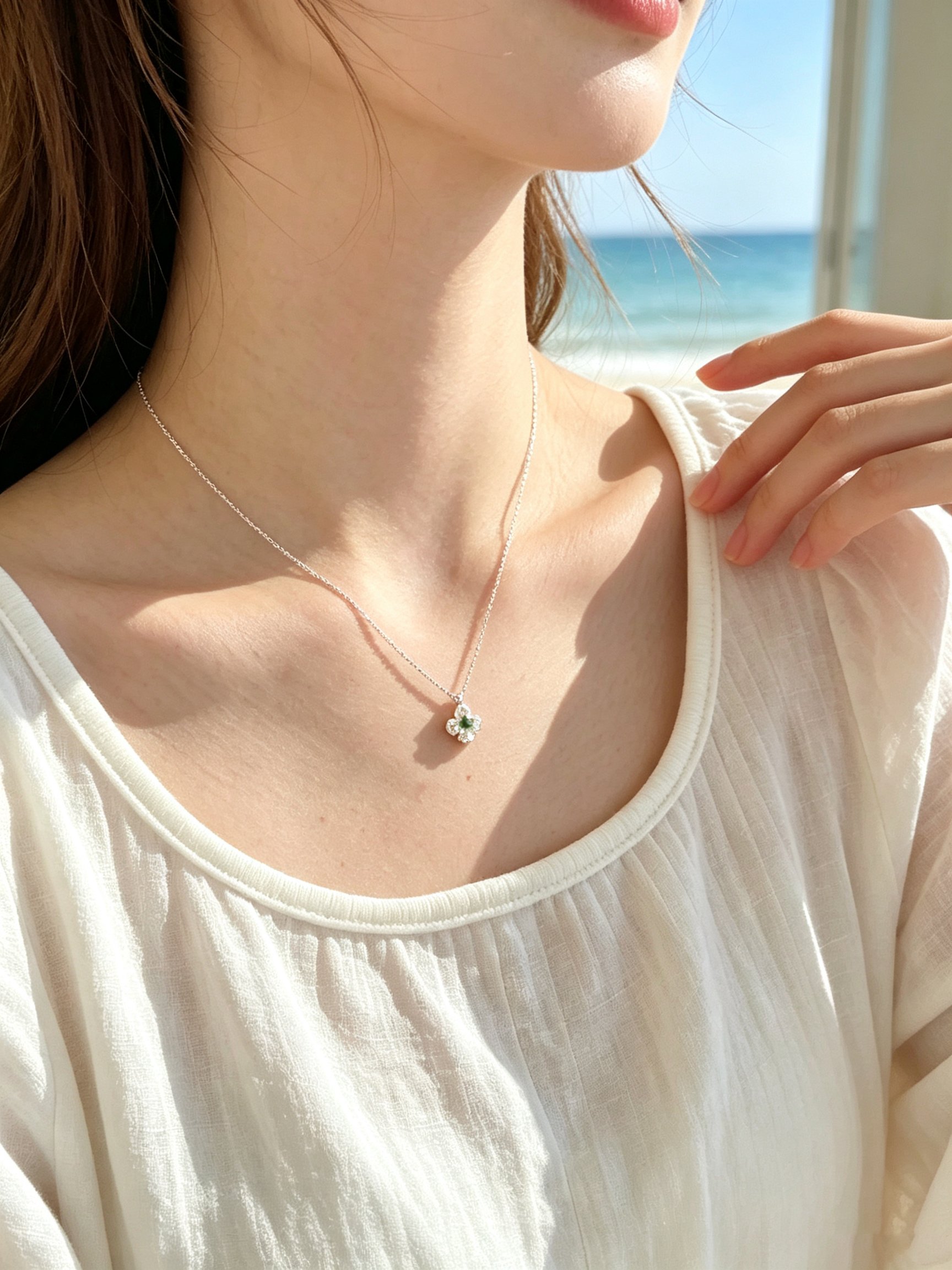 Silver Solid Pendant Necklace