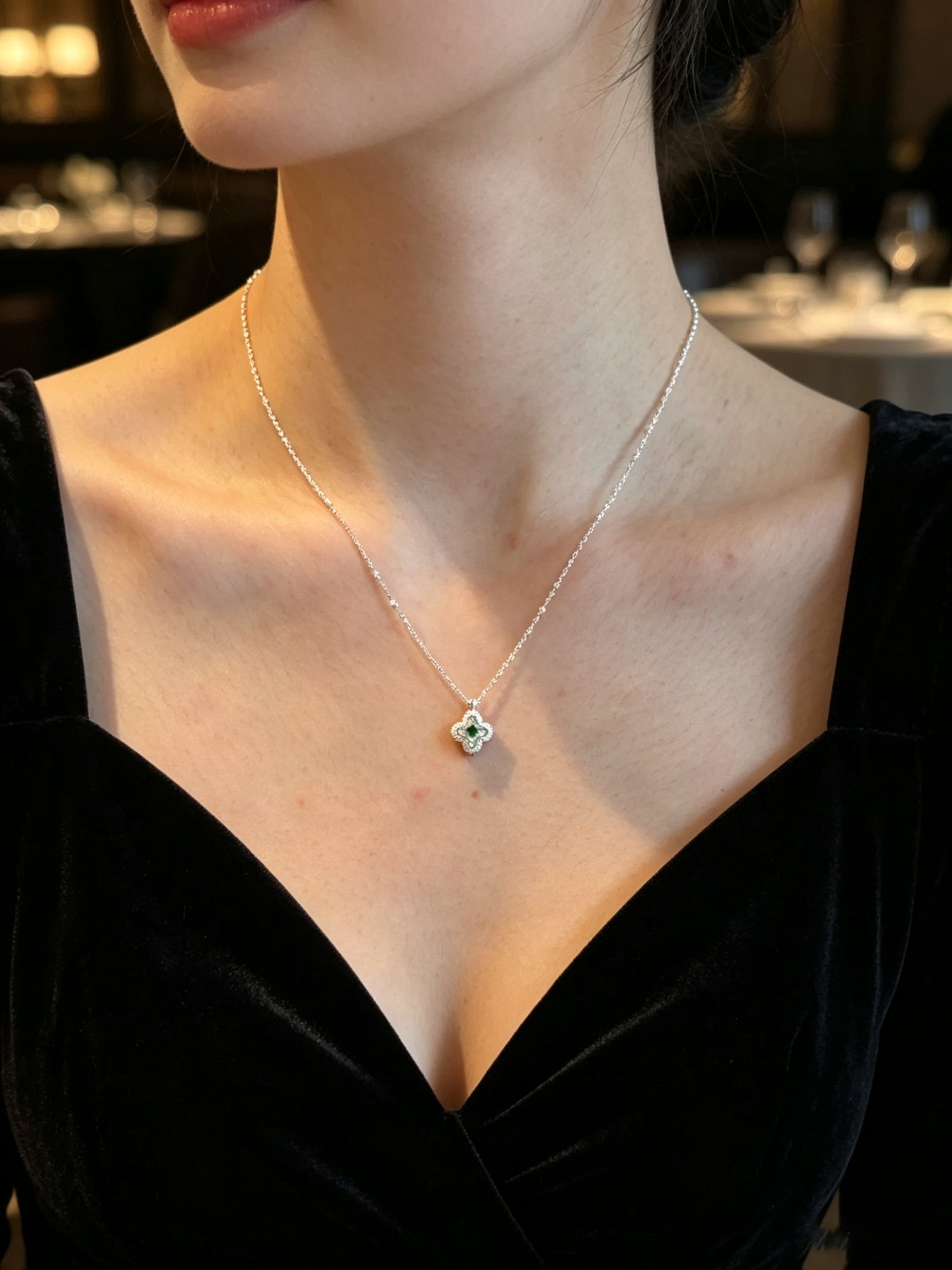 Silver Solid Pendant Necklace
